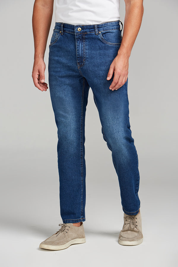Calça Jeans Slim Fit - Azul