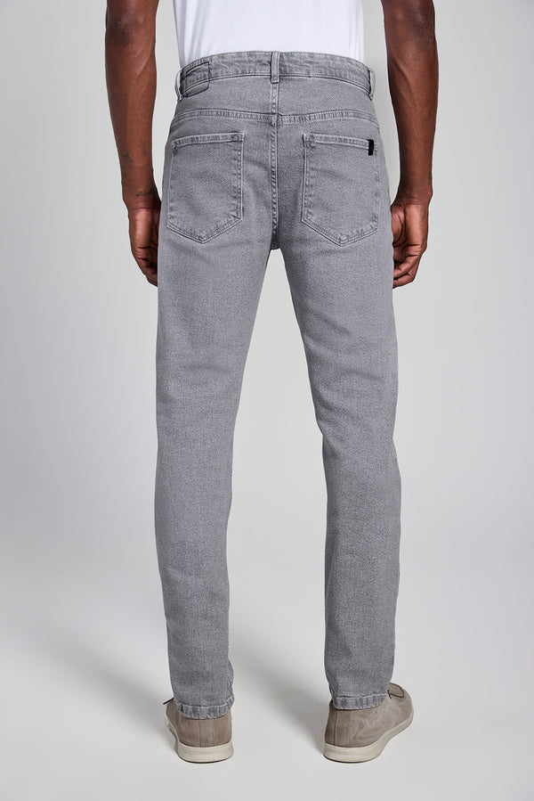 Calça Jeans Slim Fit - Cinza