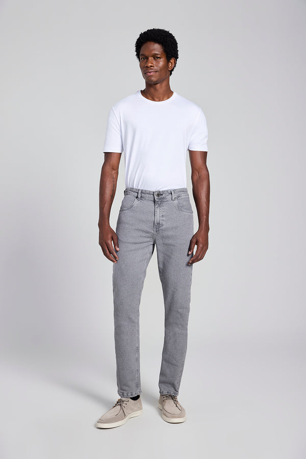 Calça Jeans Slim Fit - Cinza
