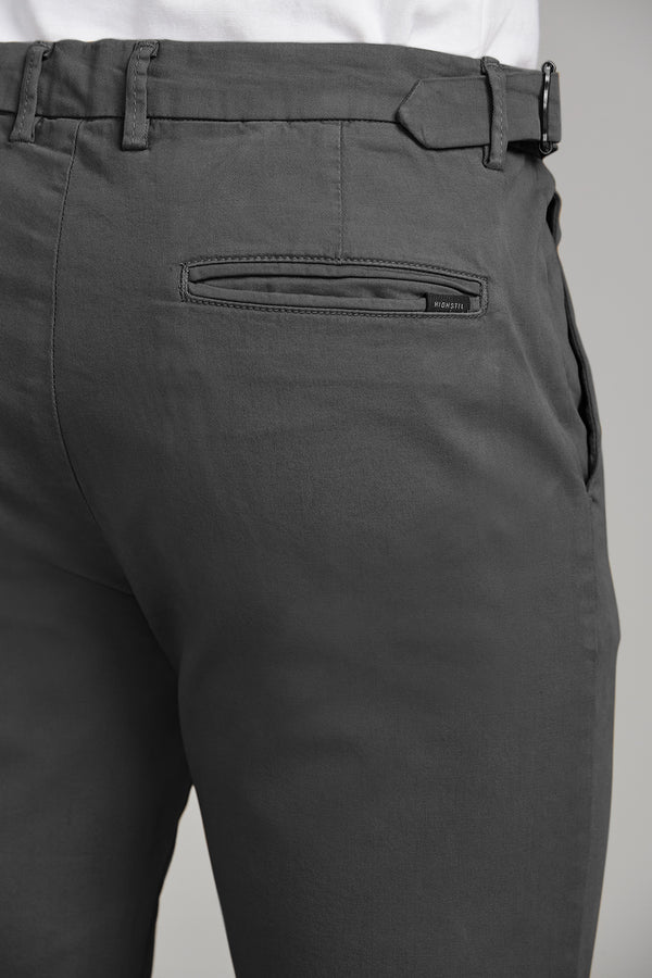 Calça Chino Slim Fit - Cinza Chumbo