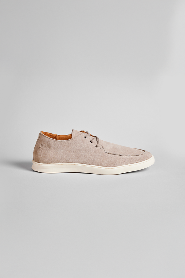 Sapato Slide Couro - Cinza