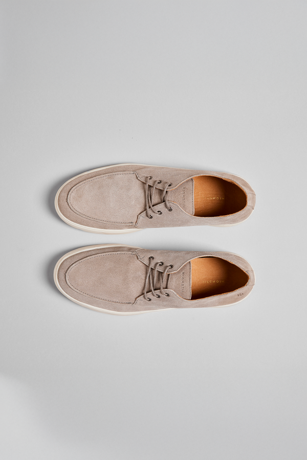 Sapato Slide Couro - Cinza