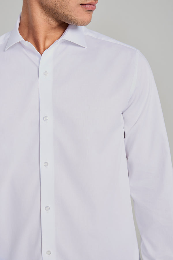 Camisa Social em Algodão Pima Slim Fit - Branco