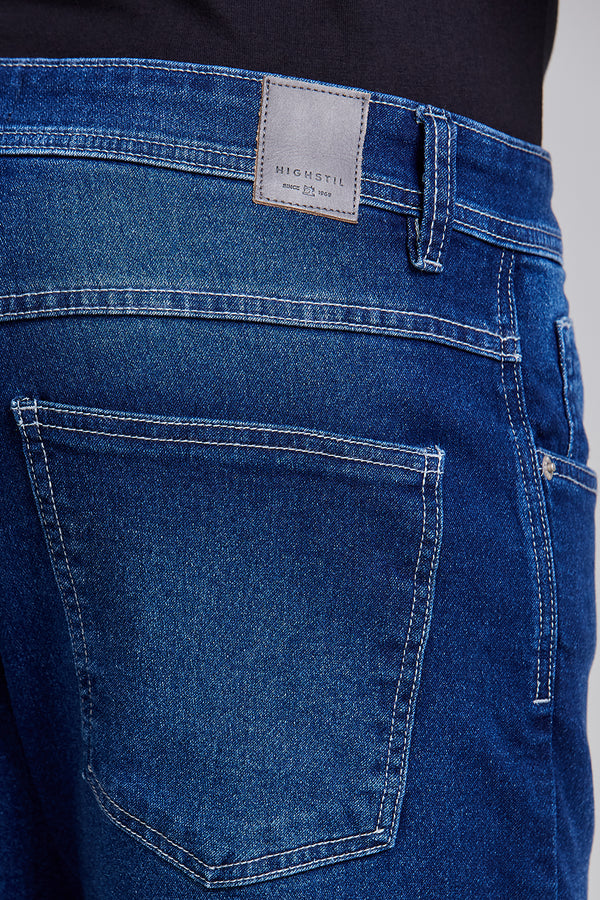 Bermuda Jeans Slim Fit - Preto