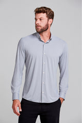 Camisa Tecnocomfy Slim Fit - Cinza