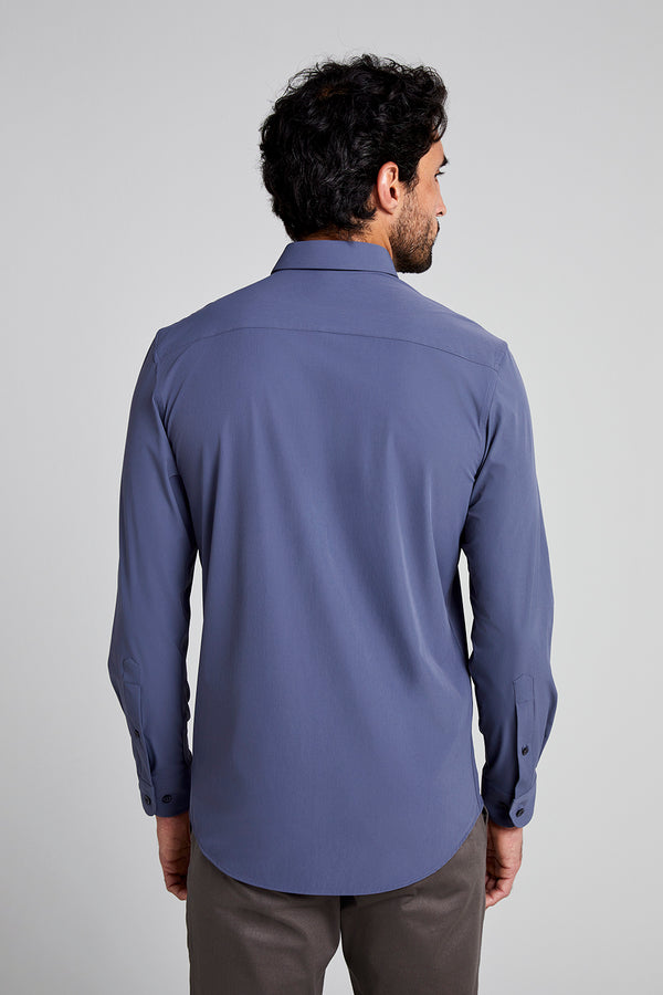 Camisa Tecnocomfy Slim Fit - Cinza Chumbo