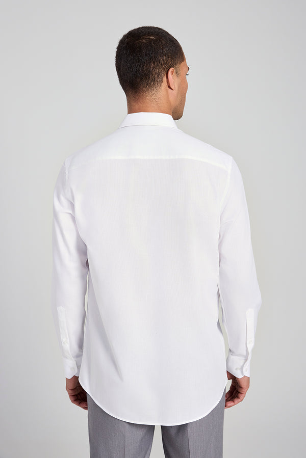 Camisa Social em Algodão Egípcio Lisa Slim Fit - Branco