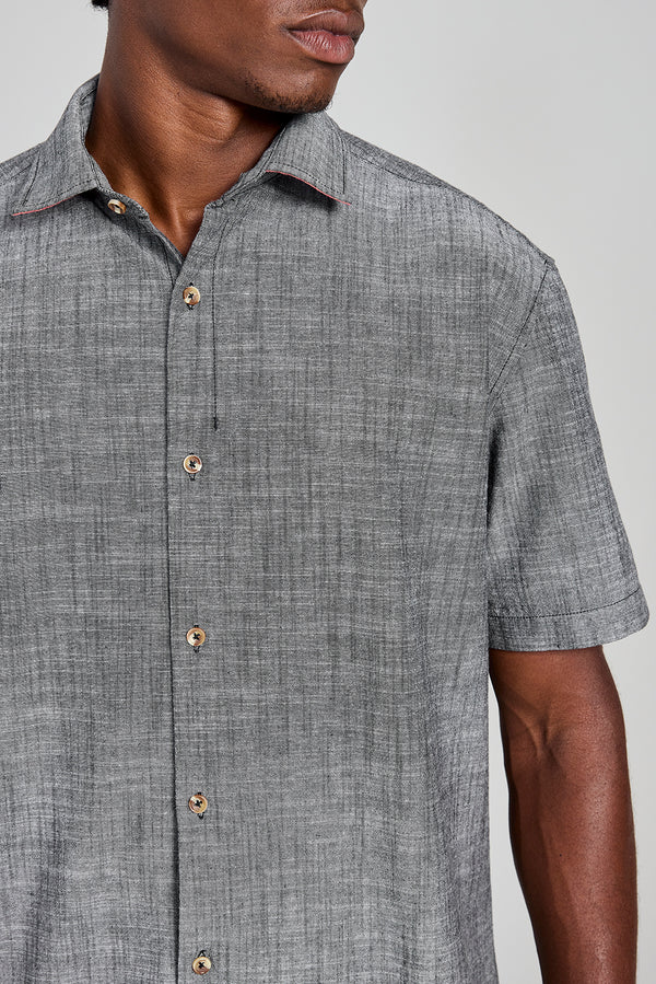 Camisa Manga Curta Comfort - Preto