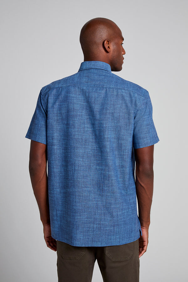 Camisa Manga Curta Comfort - Azul