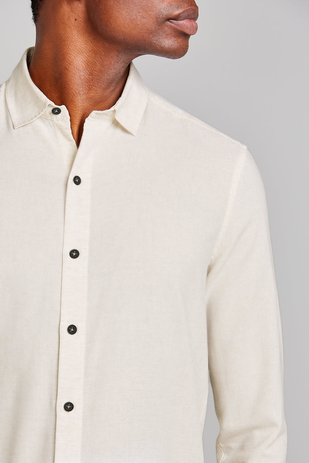 Camisa Linen Blend Slim Fit
