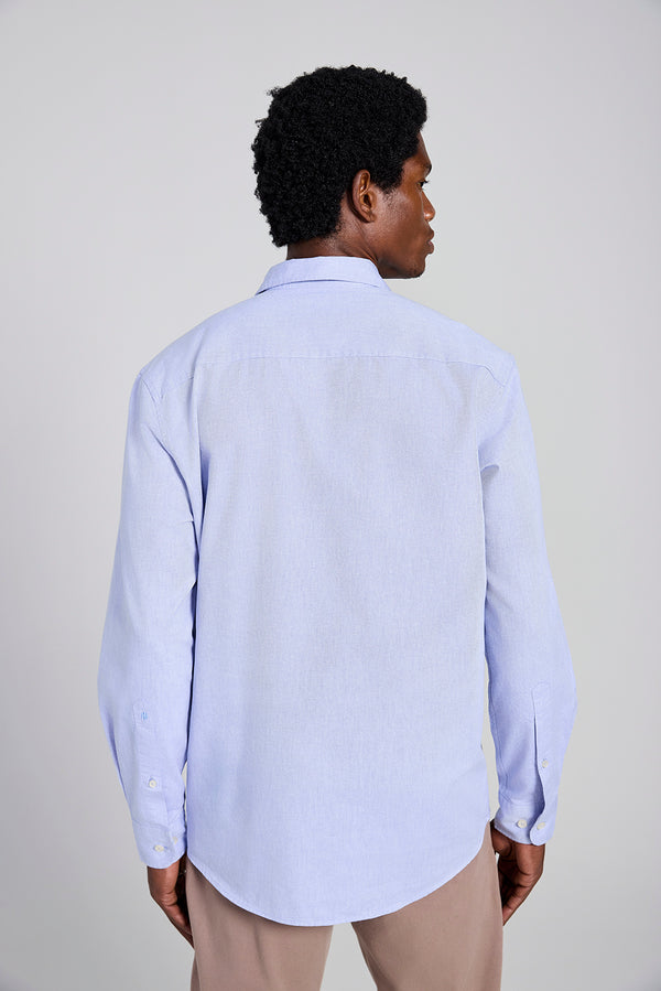 Camisa Lisa Comfort - Azul