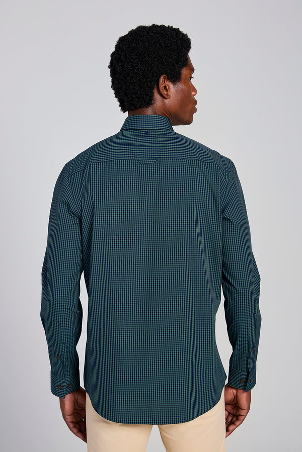 Camisa Xadrez Slim Fit - Verde