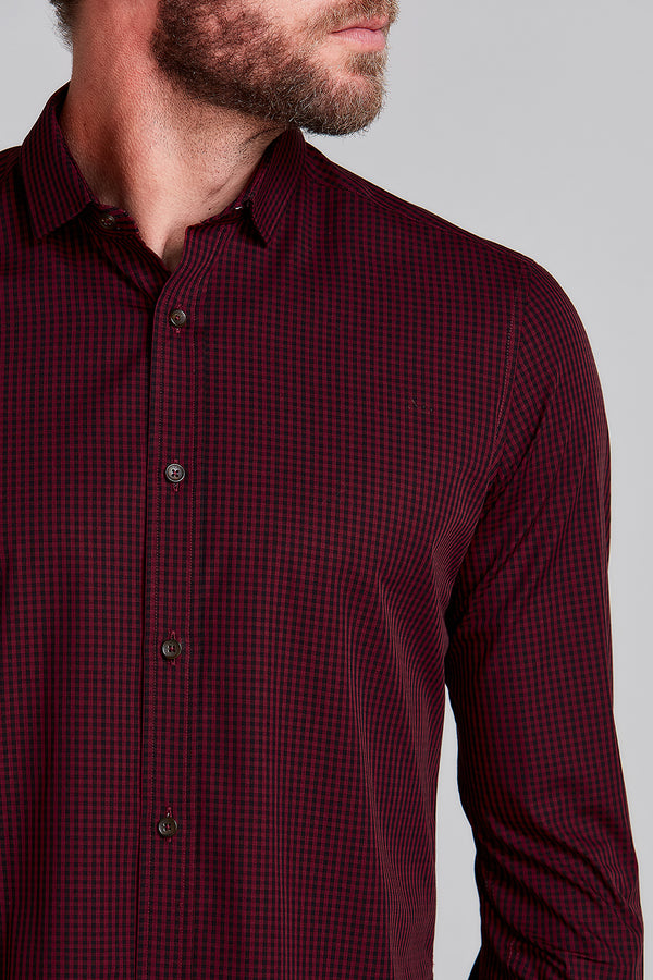 Camisa Xadrez Slim Fit - Vermelho