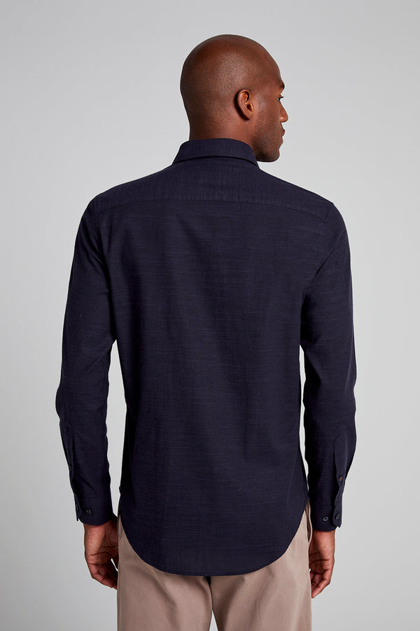 Camisa Slim Fit - Azul Marinho