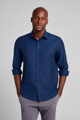 Camisa Slim Fit - Azul