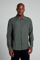 Camisa Linen Blend Modern Fit - Verde