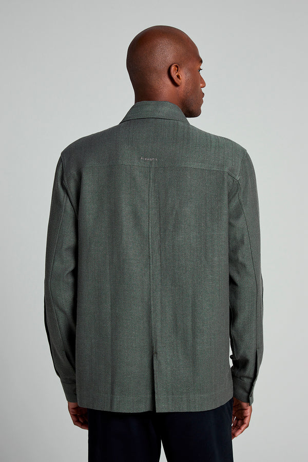 Camisa Linen Blend Modern Fit - Verde