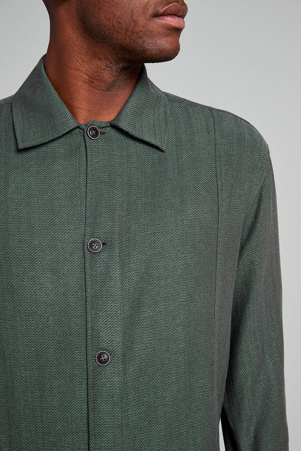 Camisa Linen Blend Modern Fit - Verde
