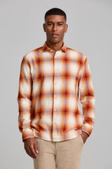 Camisa Flanela Modern Fit - Laranja