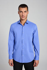 Camisa Social Slim Fit - Azul Medio