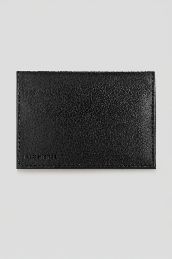 Porta Cartão em Couro - Preto