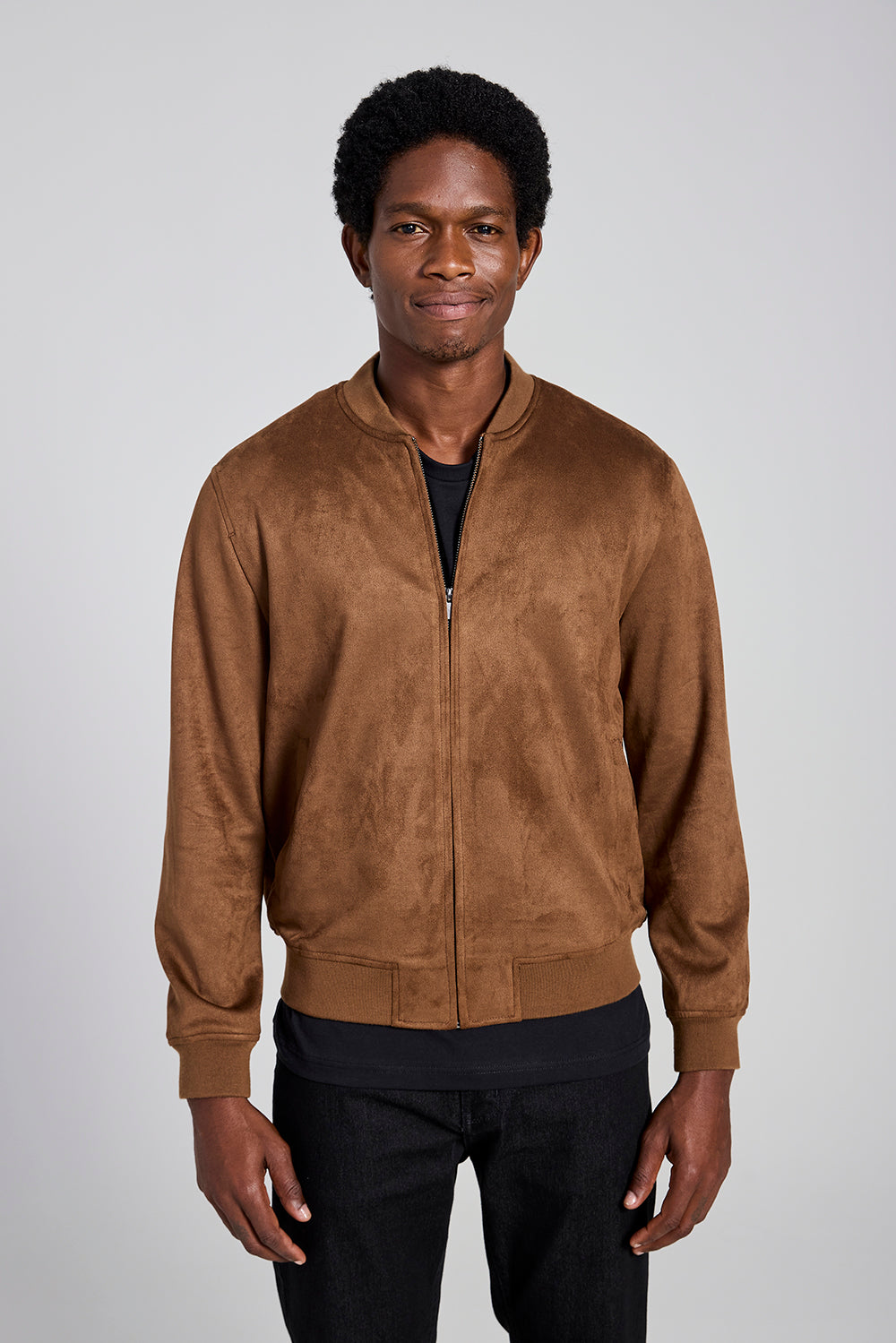 Jaqueta Bomber Suede