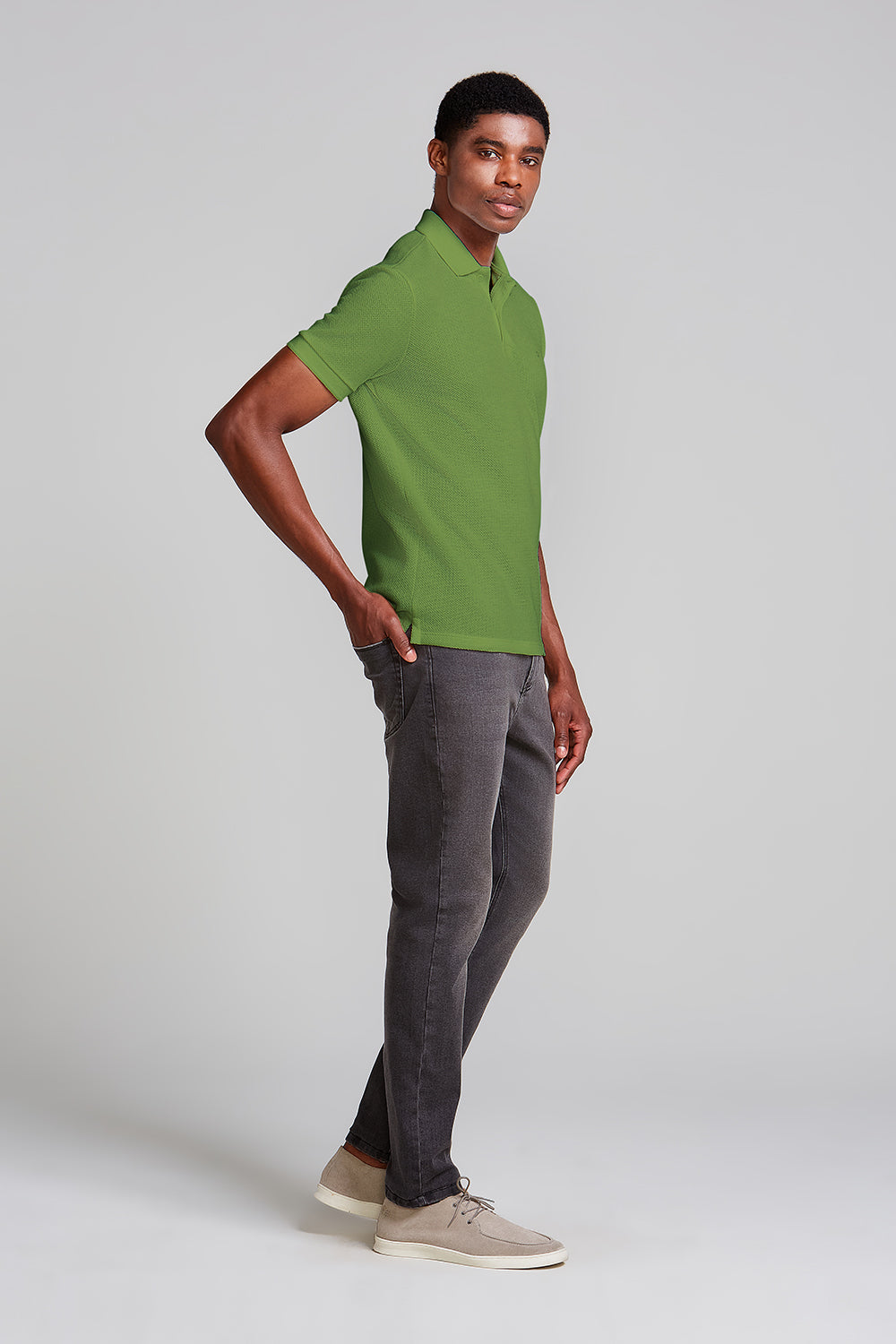 Camisa Polo Texturizada Slim Fit