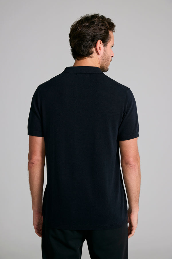 Camisa Polo Manga Curta Piquet Premium Slim Fit - Preto