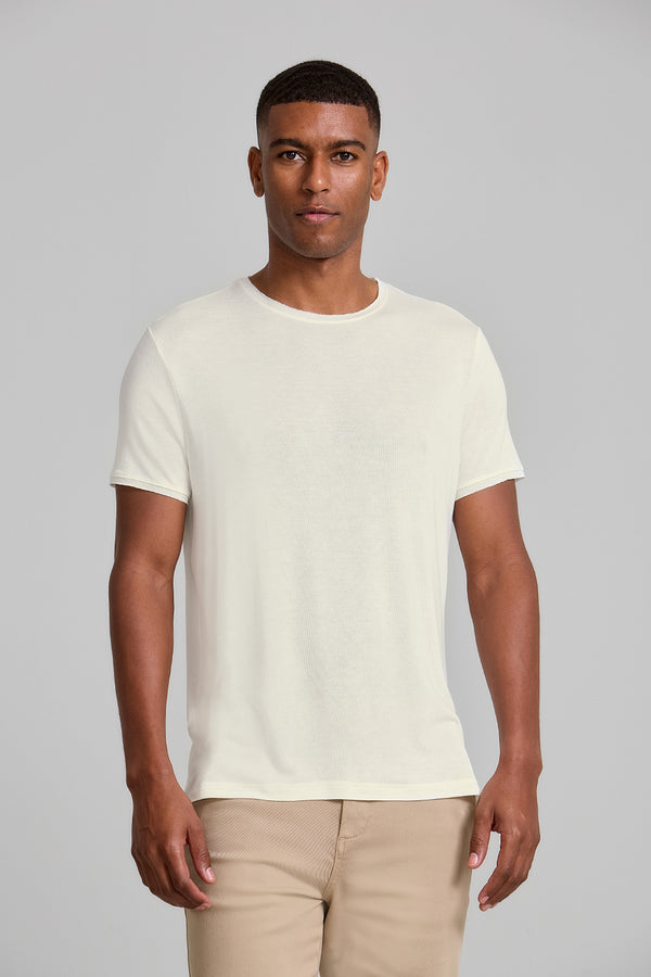 Camiseta Slim Fit - Off White