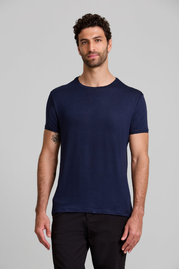 Camiseta Slim Fit - Azul Marinho