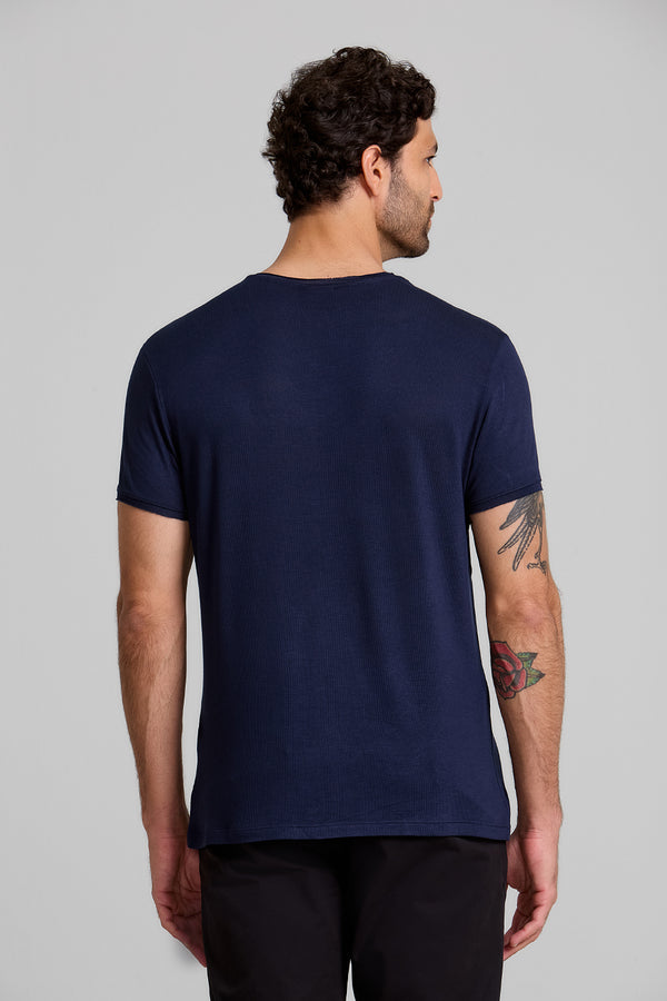 Camiseta Slim Fit - Azul Marinho