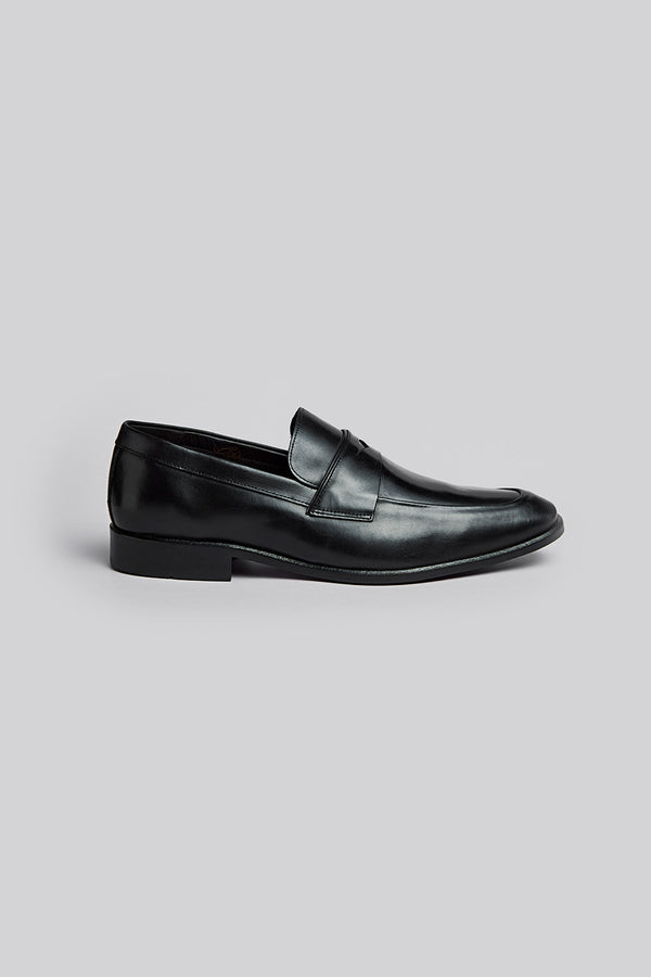 Mocassim College Social de Couro Masculino - Preto