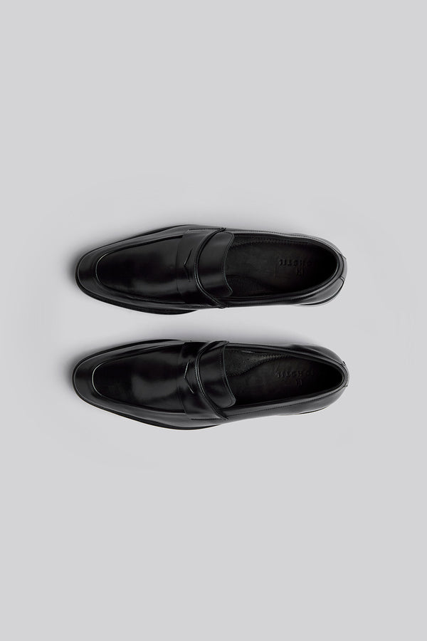 Mocassim College Social de Couro Masculino - Preto