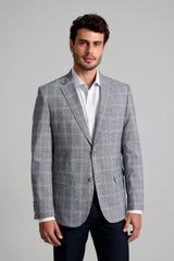 Blazer Principe de Gales Slim fit - Cinza