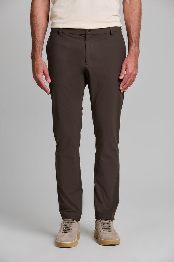 Calça Alfaiataria Hitech Slim Fit - Marrom