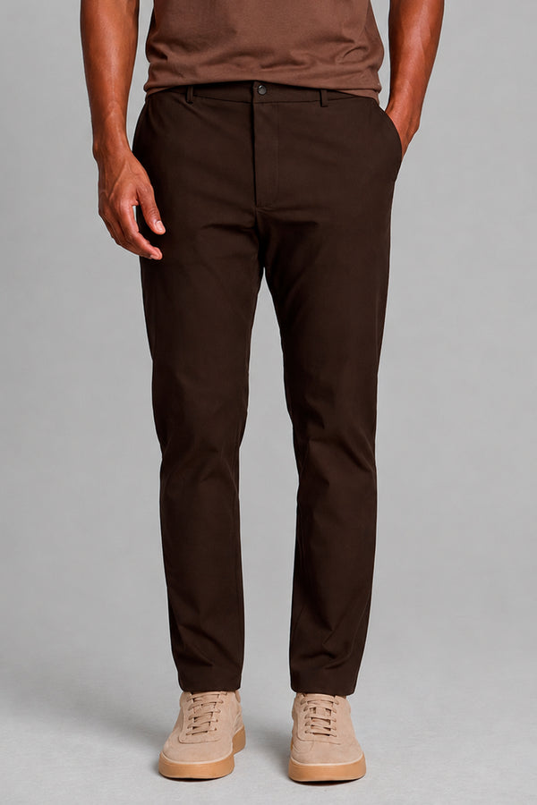 Calça Alfaiataria Hitech Slim Fit - Marrom
