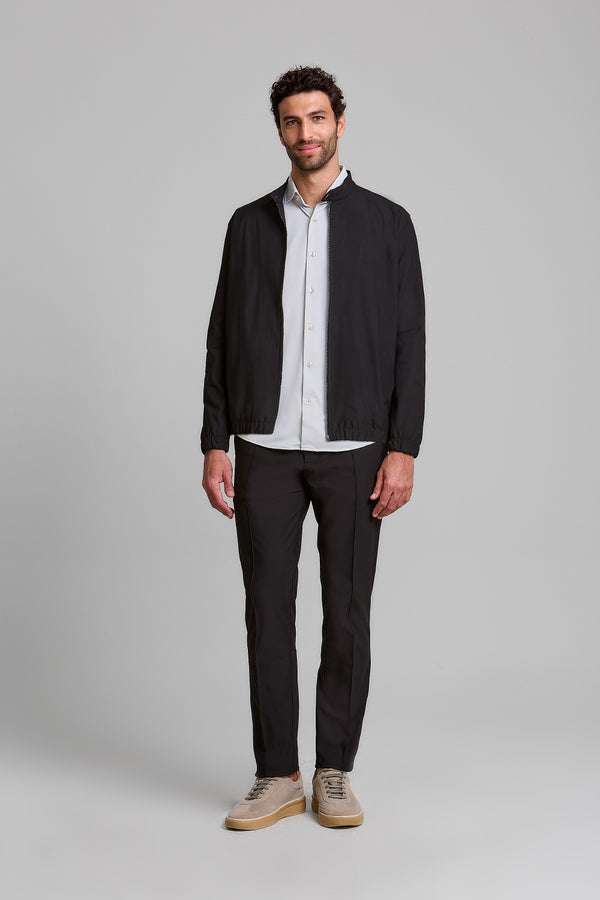 Jaqueta Bomber com Zíper Hitech Slim Fit - Preto
