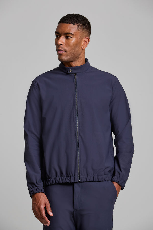 Jaqueta Bomber com Zíper Hitech Slim Fit - Azul Marinho
