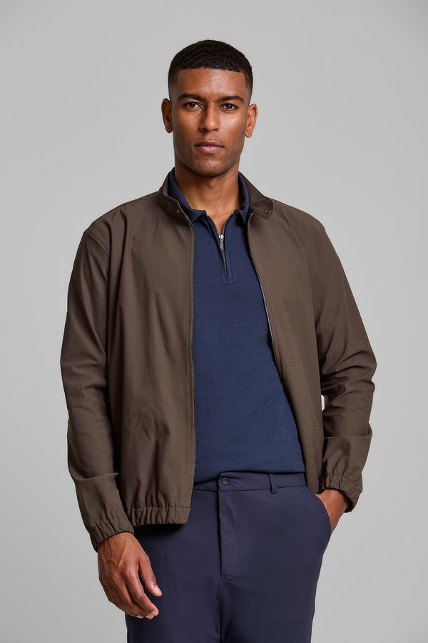 Jaqueta Bomber com Zíper Hitech Slim Fit - Marrom