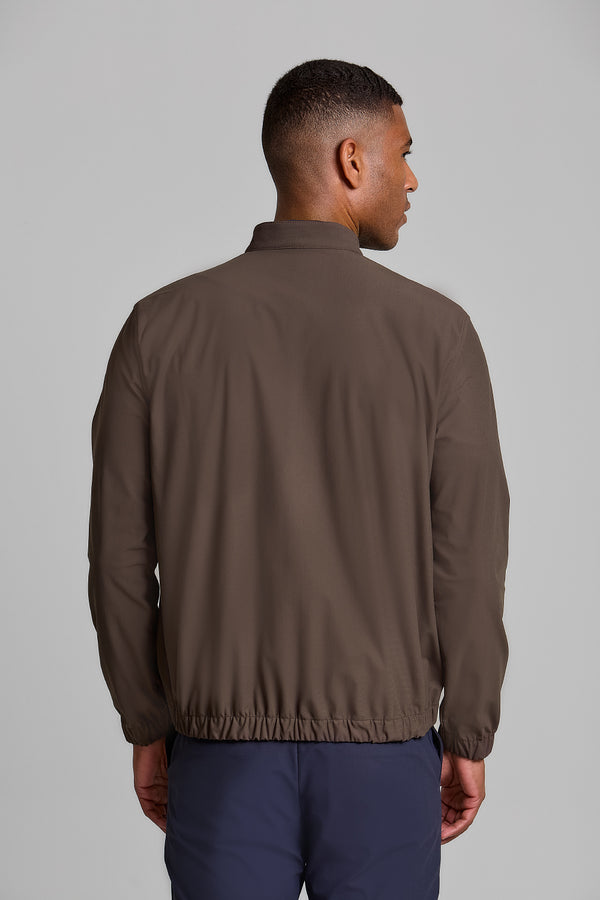 Jaqueta Bomber com Zíper Hitech Slim Fit - Marrom