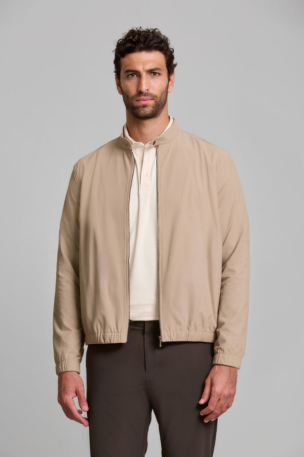 Jaqueta Bomber com Zíper Hitech Slim Fit - Marrom