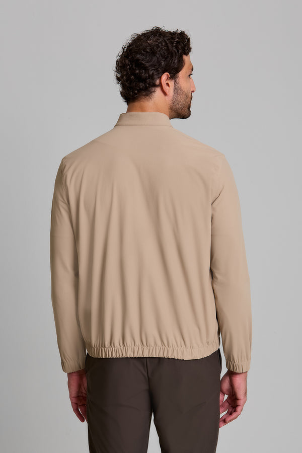 Jaqueta Bomber com Zíper Hitech Slim Fit - Marrom