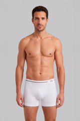 Cueca Boxer Microfibra Lisa - Branco