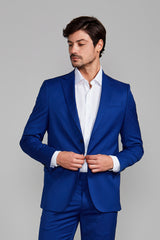 Terno Slim Fit PV Liso - Azul
