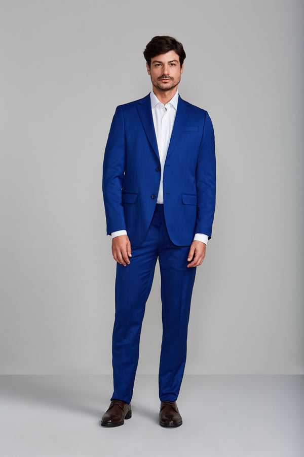 Terno Slim Fit PV Liso - Azul