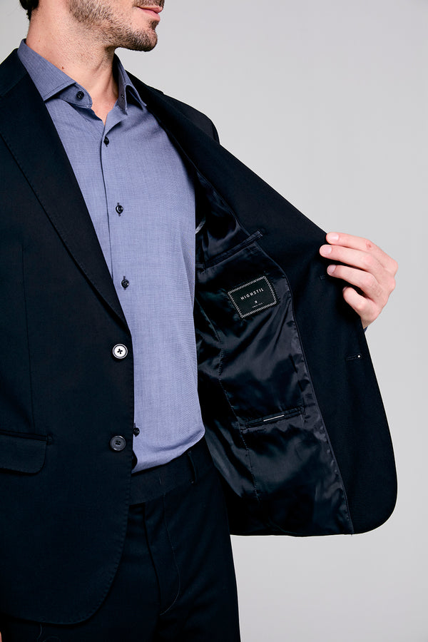 Terno Slim Fit PV Liso - Azul Marinho