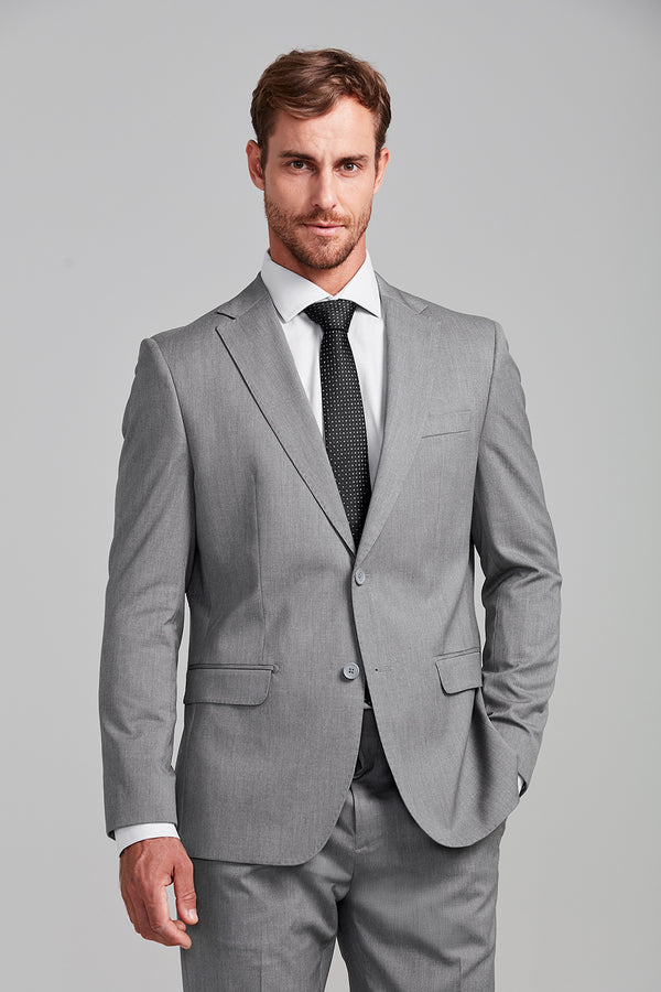 Terno Slim Fit PV Liso - Cinza