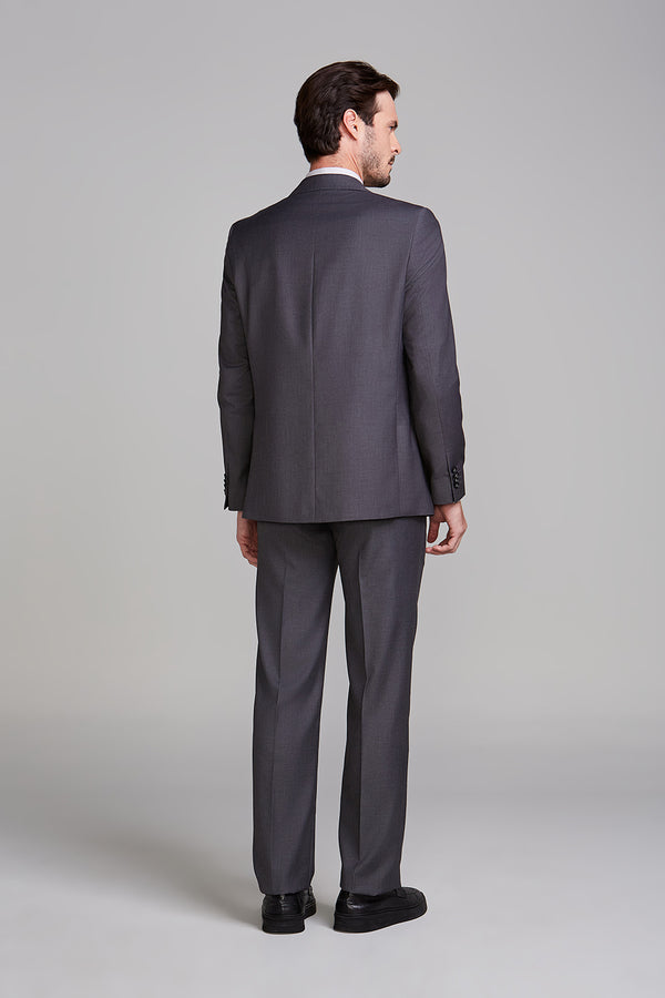 Terno Slim Fit PV Liso - Cinza