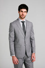 Terno Slim Fit PV Liso - Cinza Claro