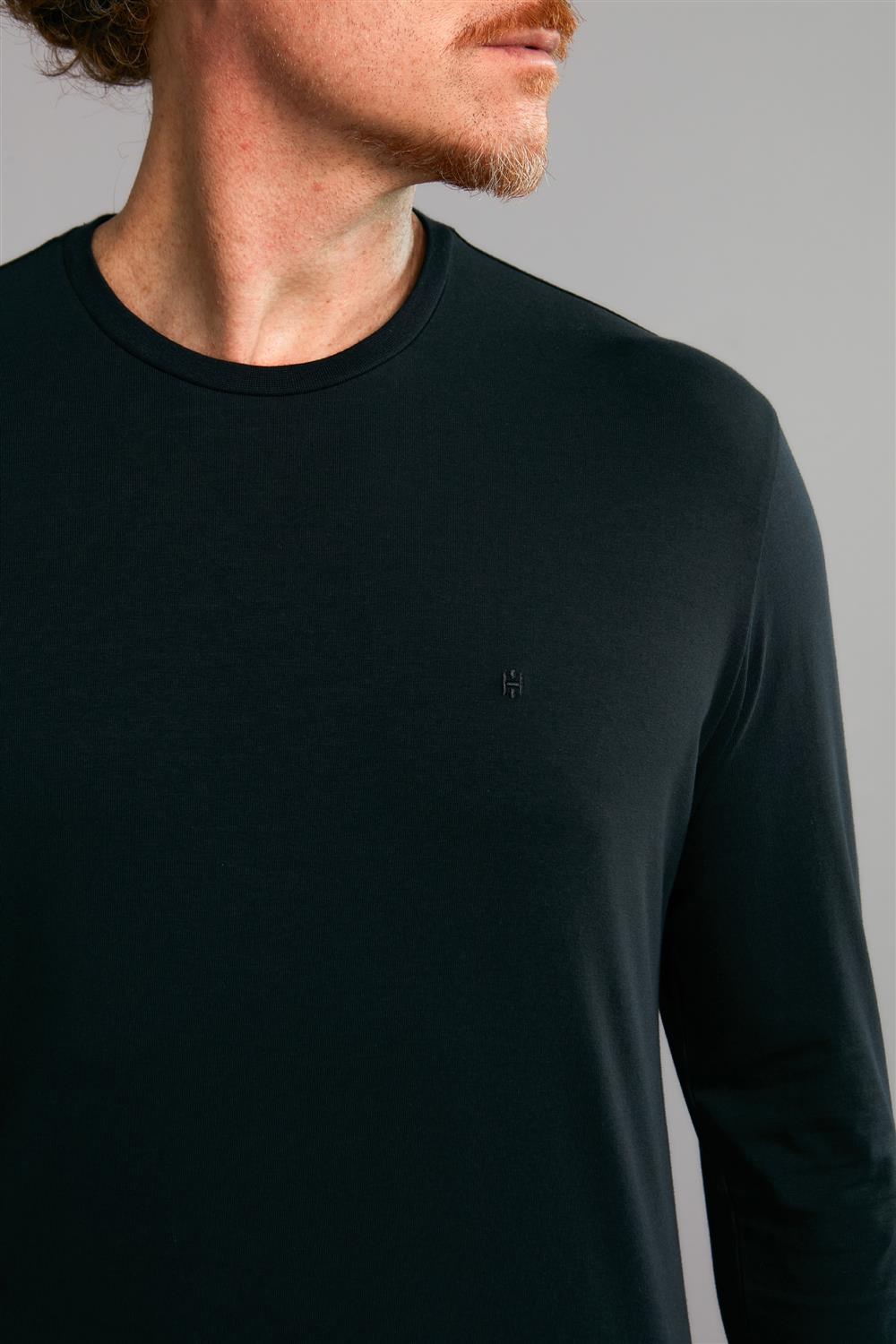 Camiseta Manga Longa Premium Comfort Malha - Preto – Highstil